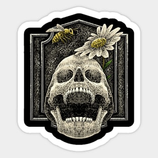 Bee and Skull Sticker